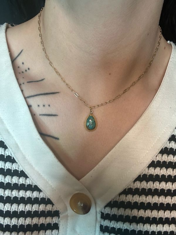 Brass Oval Necklace