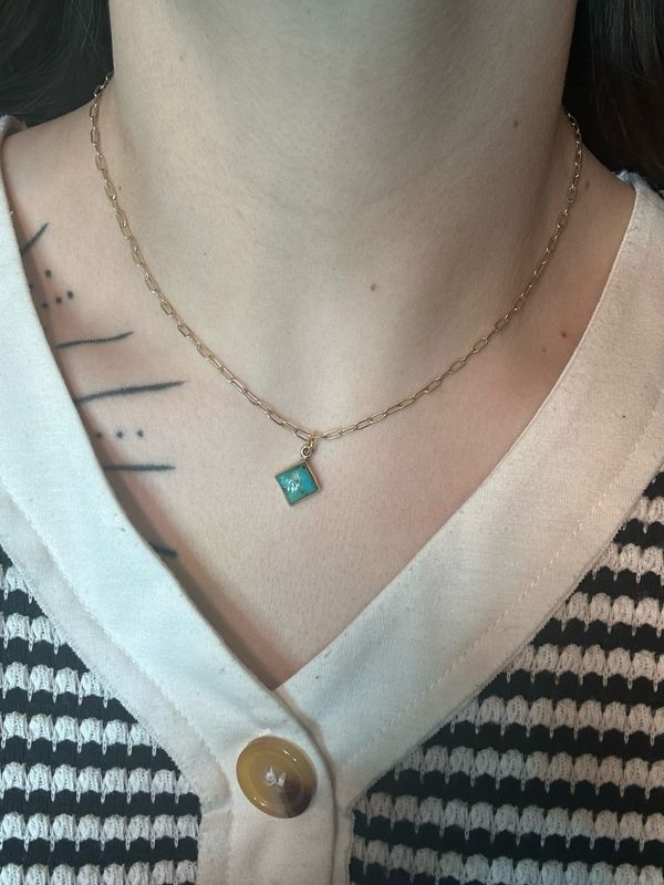 Brass Square Necklace
