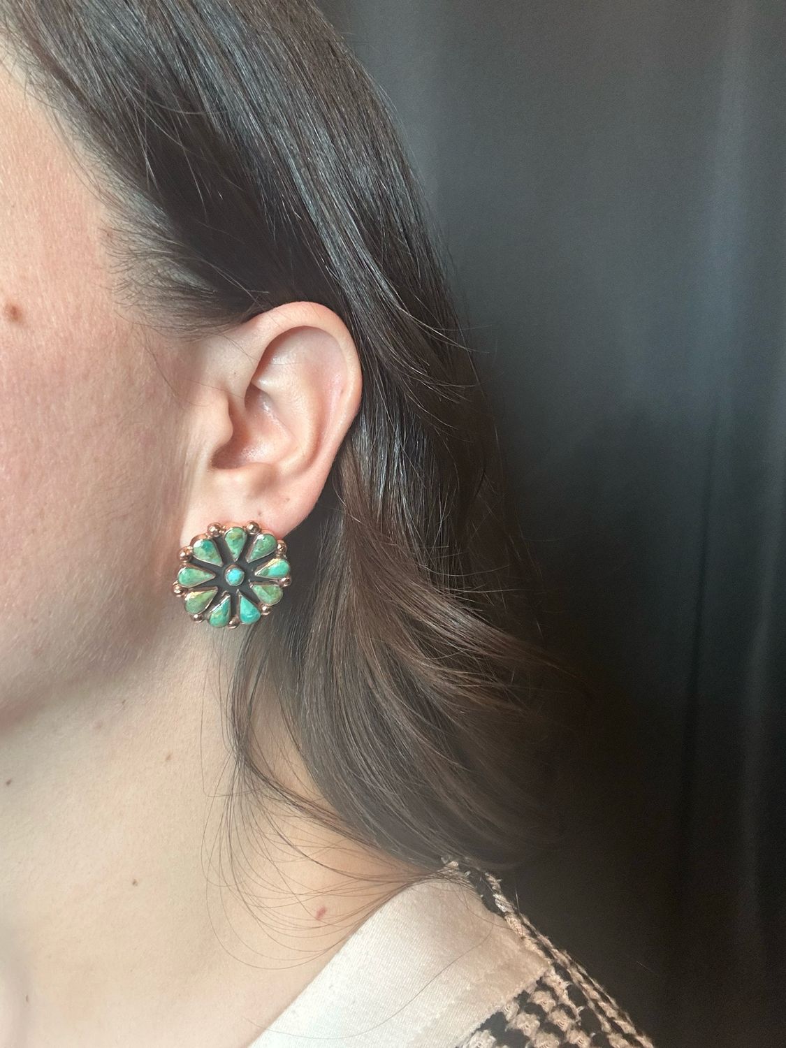 Copper Small Cluster Earrings