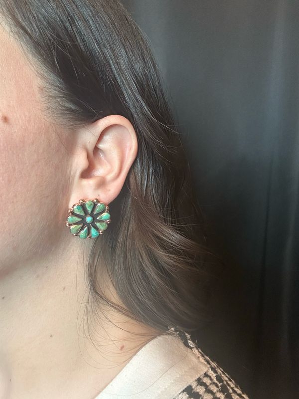 Copper Small Cluster Earrings