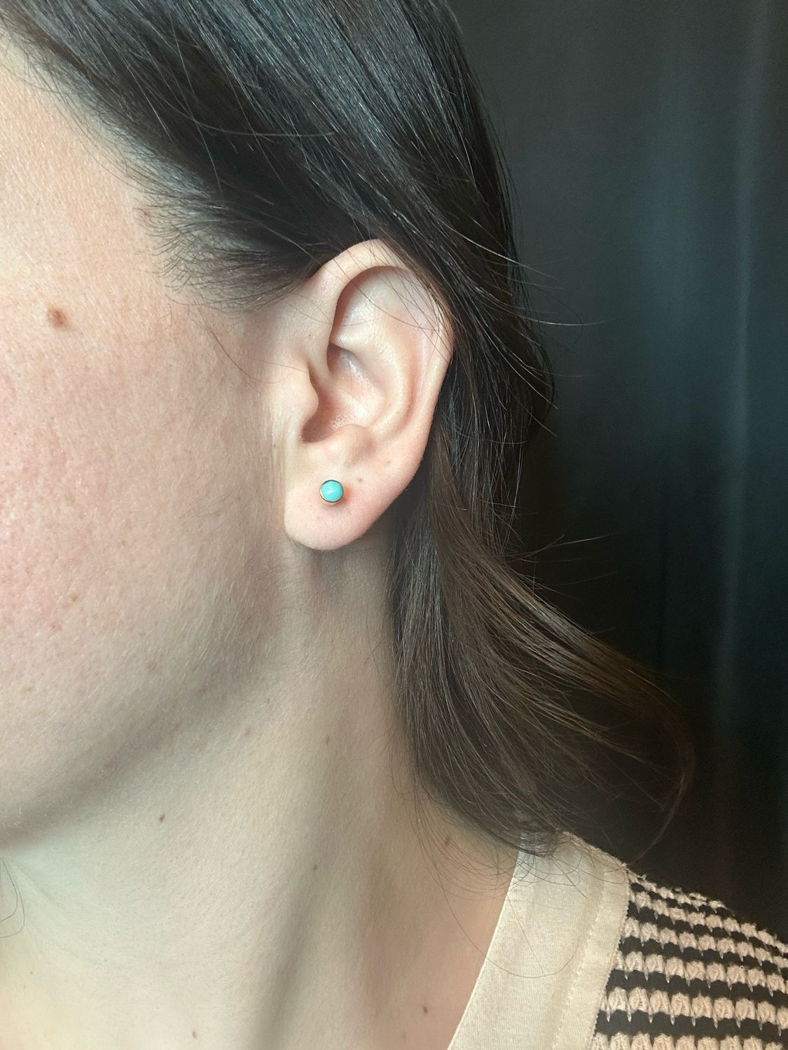 Brass Stud Earrings