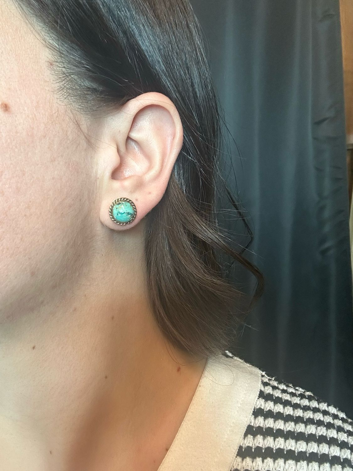 Brass Rope Circle Earrings