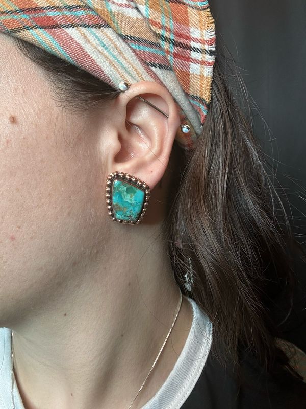 Copper Asymmetrical Earrings