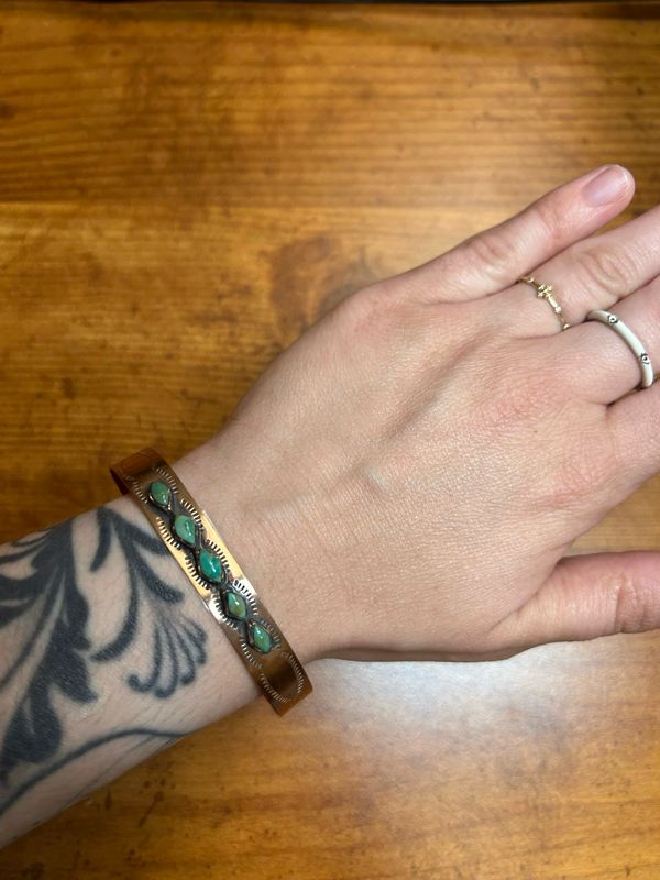 Turquoise &amp; Copper Cuff