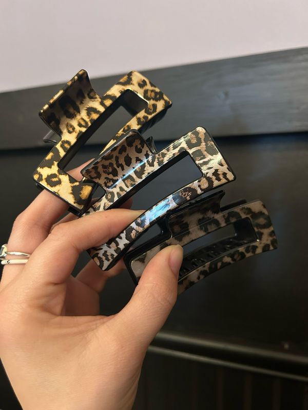 Animal Print Claw Clips