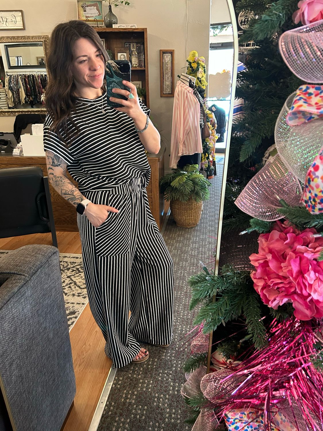 Black Striped Set
