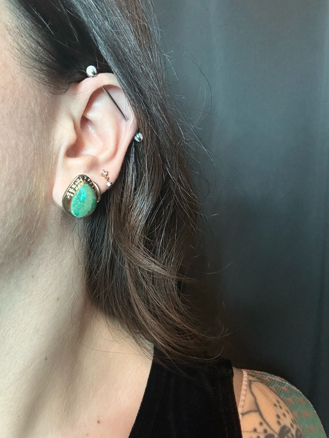Brass Teardrop Earrings