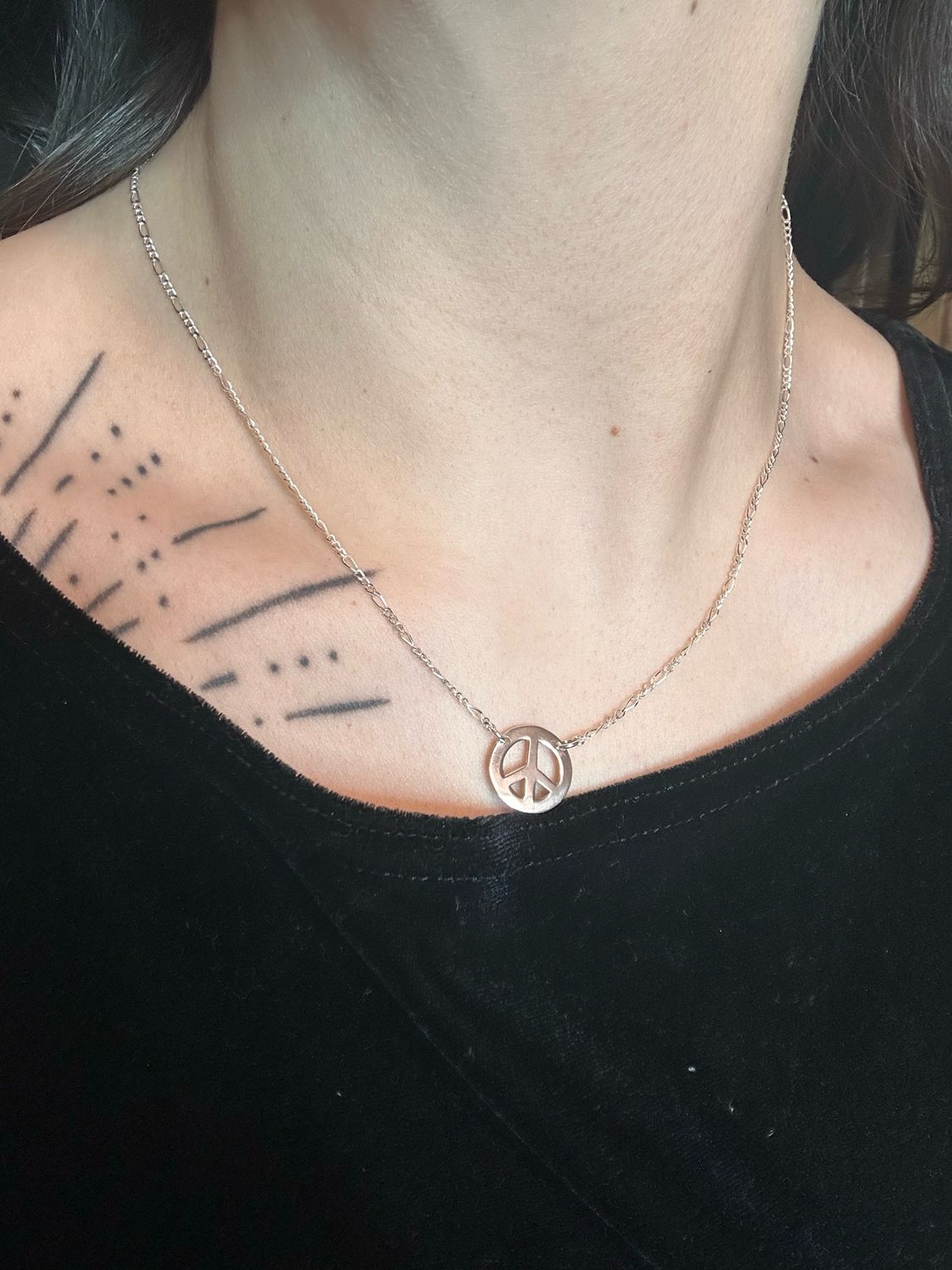 Sterling Peace Necklace