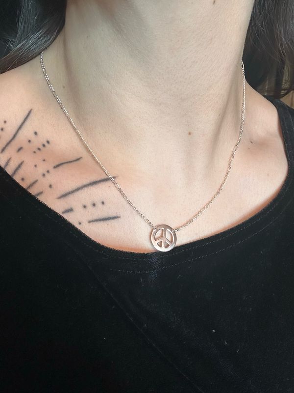 Sterling Peace Necklace