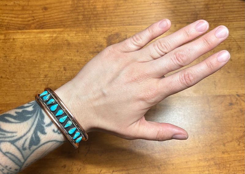 Water Droplet Copper Cuff