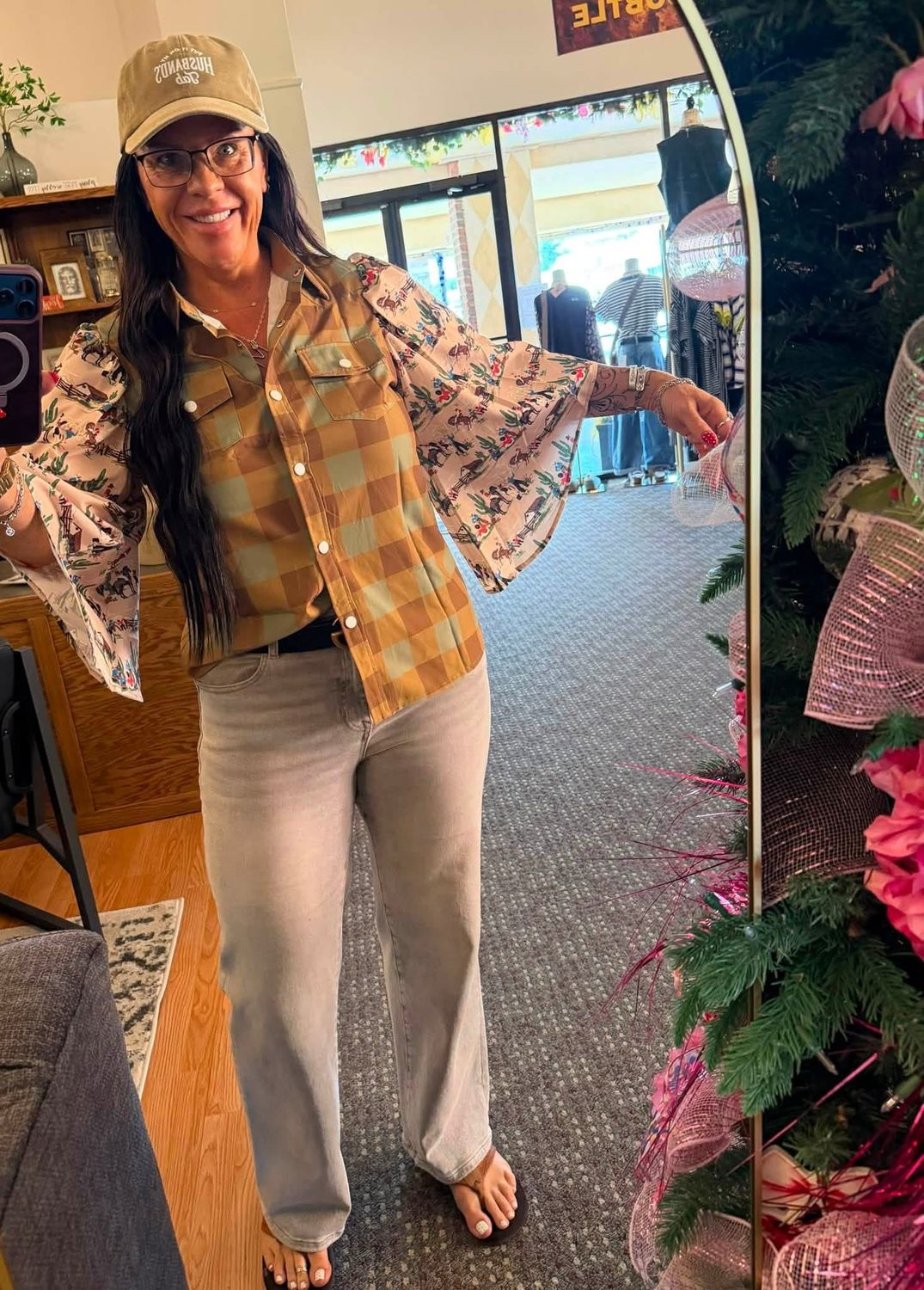 Western Plaid Blouse