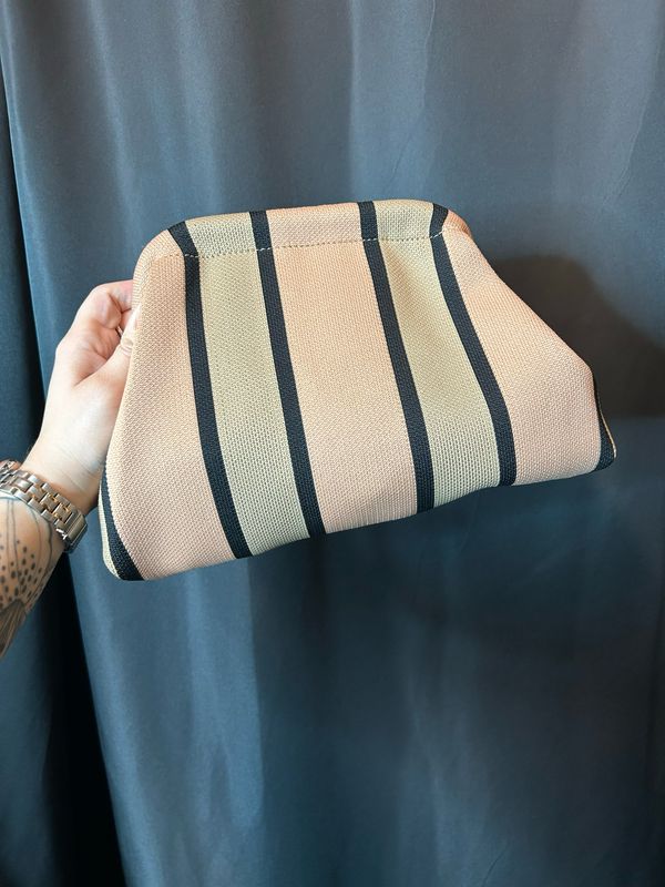 Striped Clutch