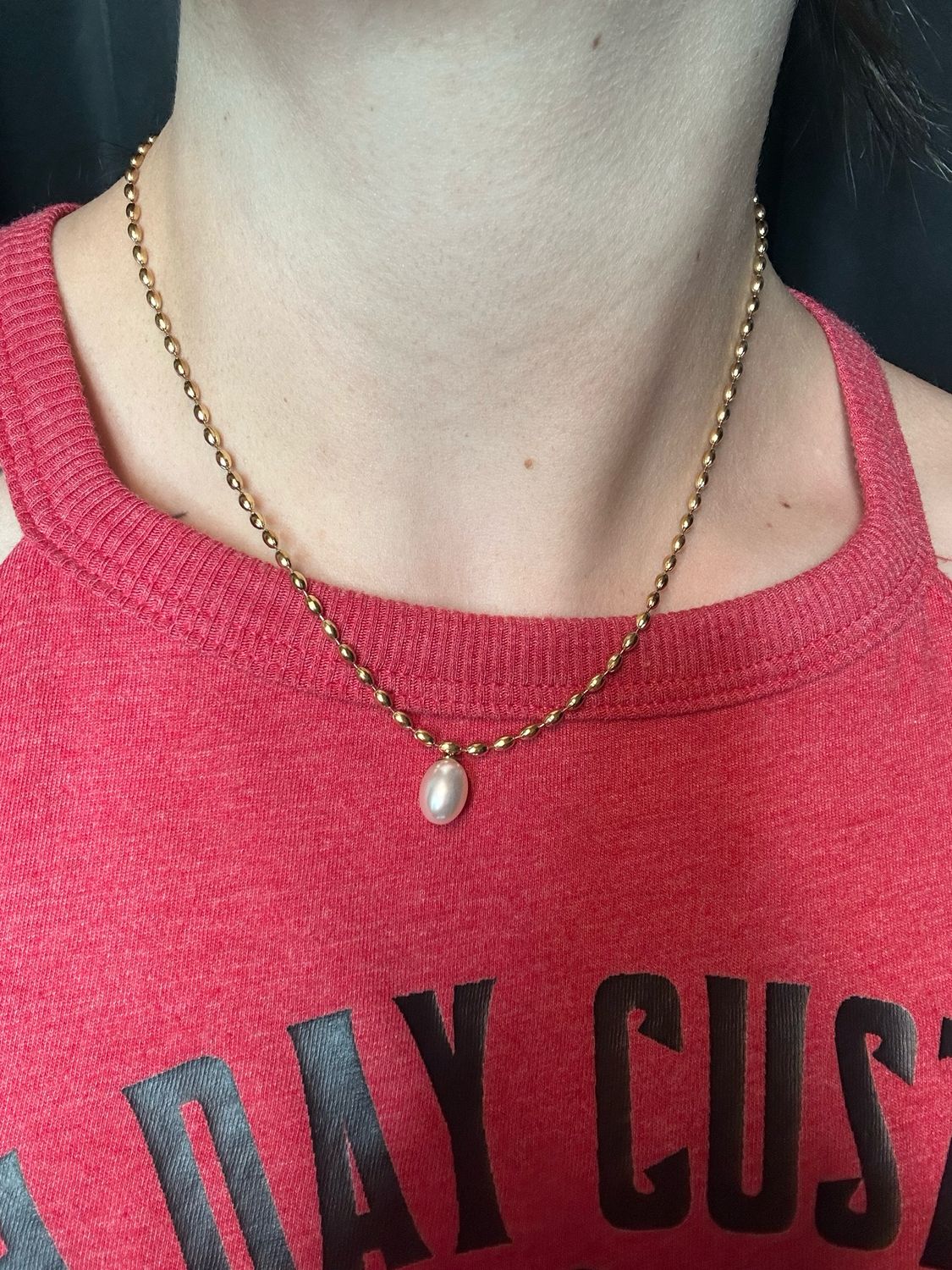 18K Gold Pearl Necklace