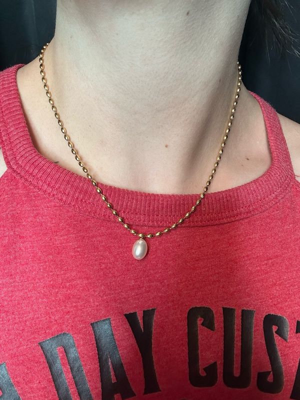18K Gold Pearl Necklace