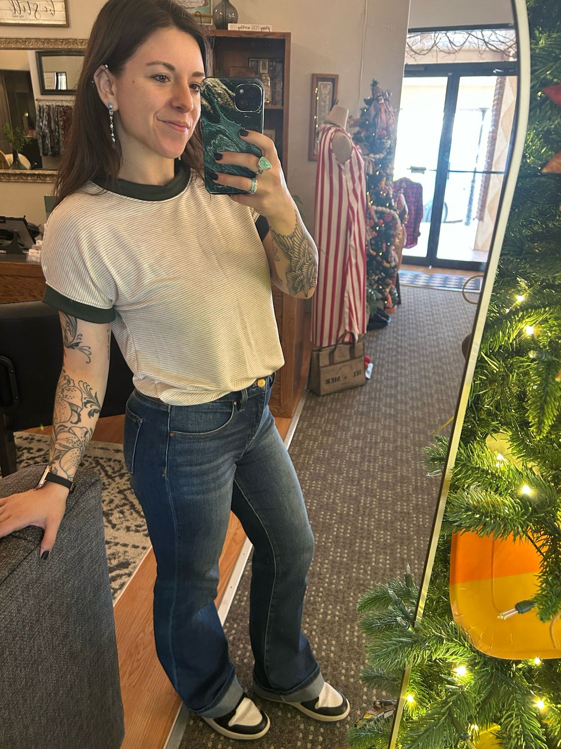 Oatmeal Ivory Striped Shirt
