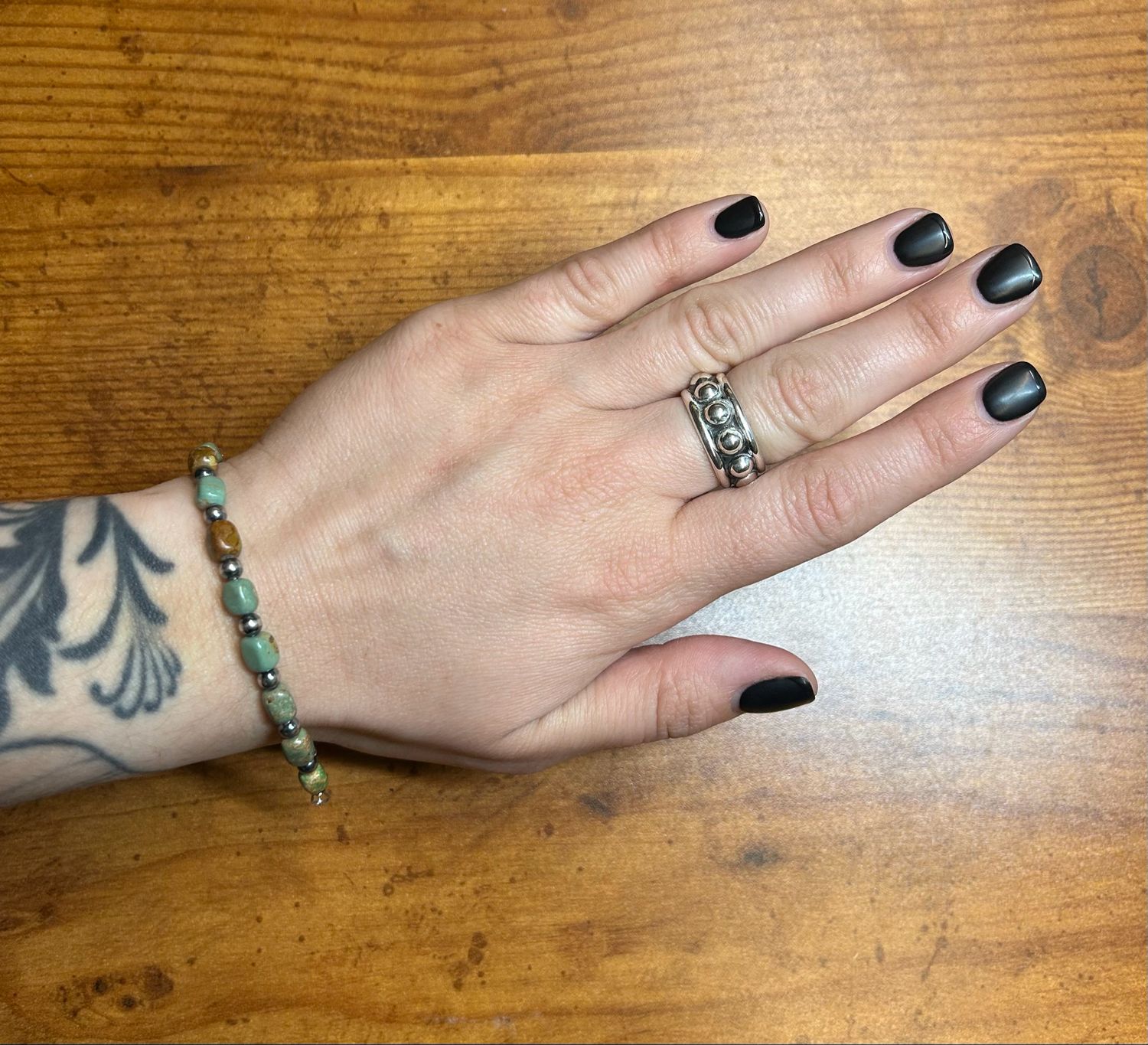 Turquoise and 4MM Navajo Pearl Bracelet
