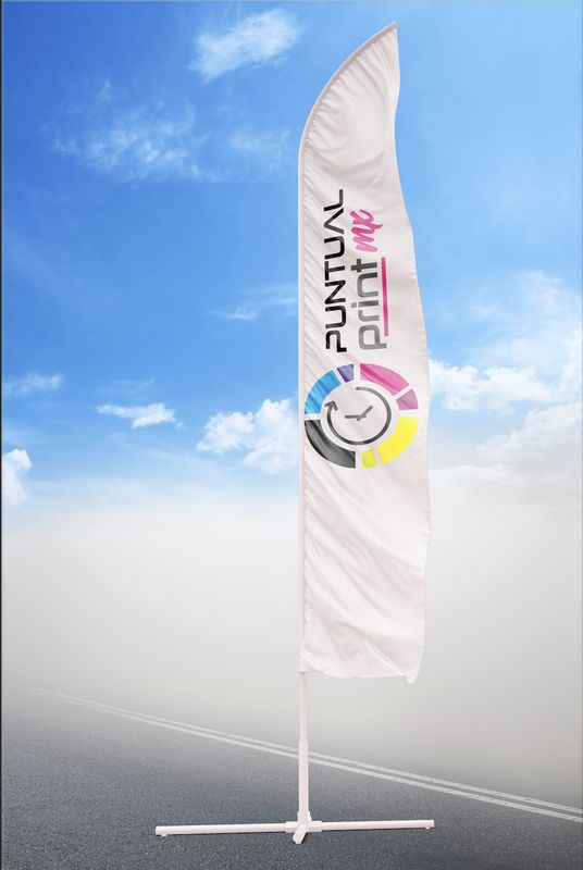 ESTRUCTURA PARA BANNER DE BANDERA CON BASE DE CRUZ DE 3.4 M