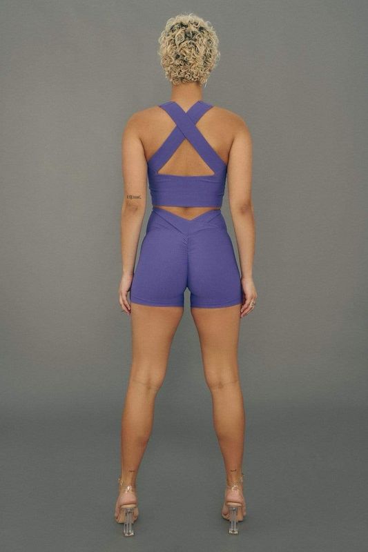 Cxix- biker short purple 