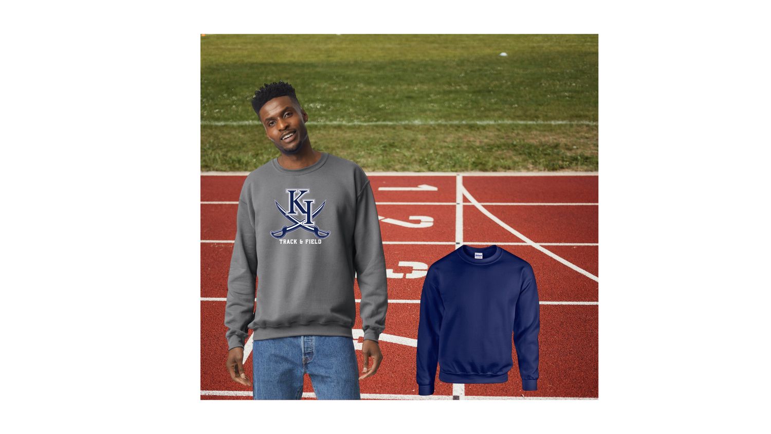 KI Gilden Adult Heavy Blend 50/50 Crew Sweatshirt