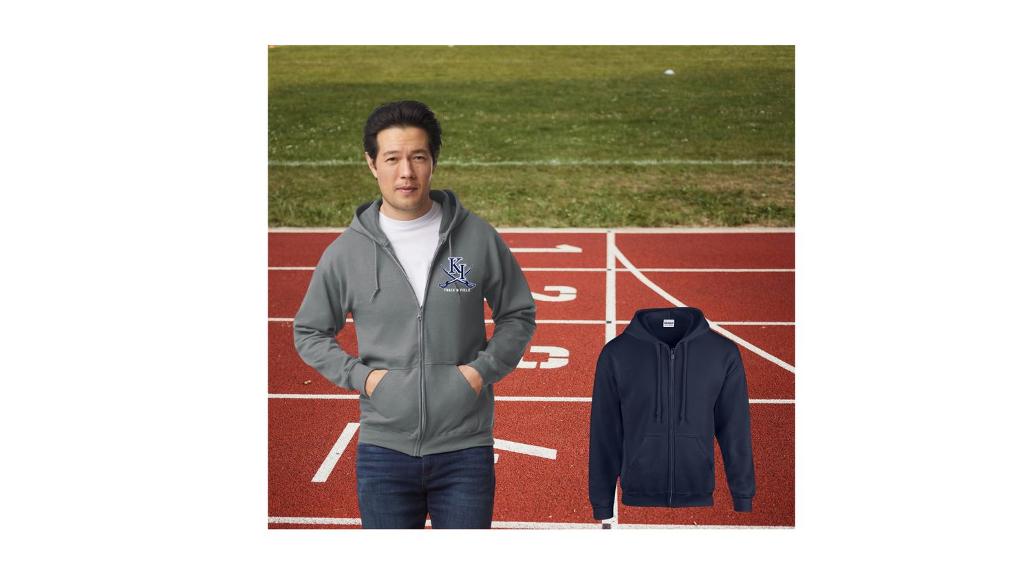 KI Gildan Adult Unisex Heavy Blend 50/50  Full Zip Hoodie