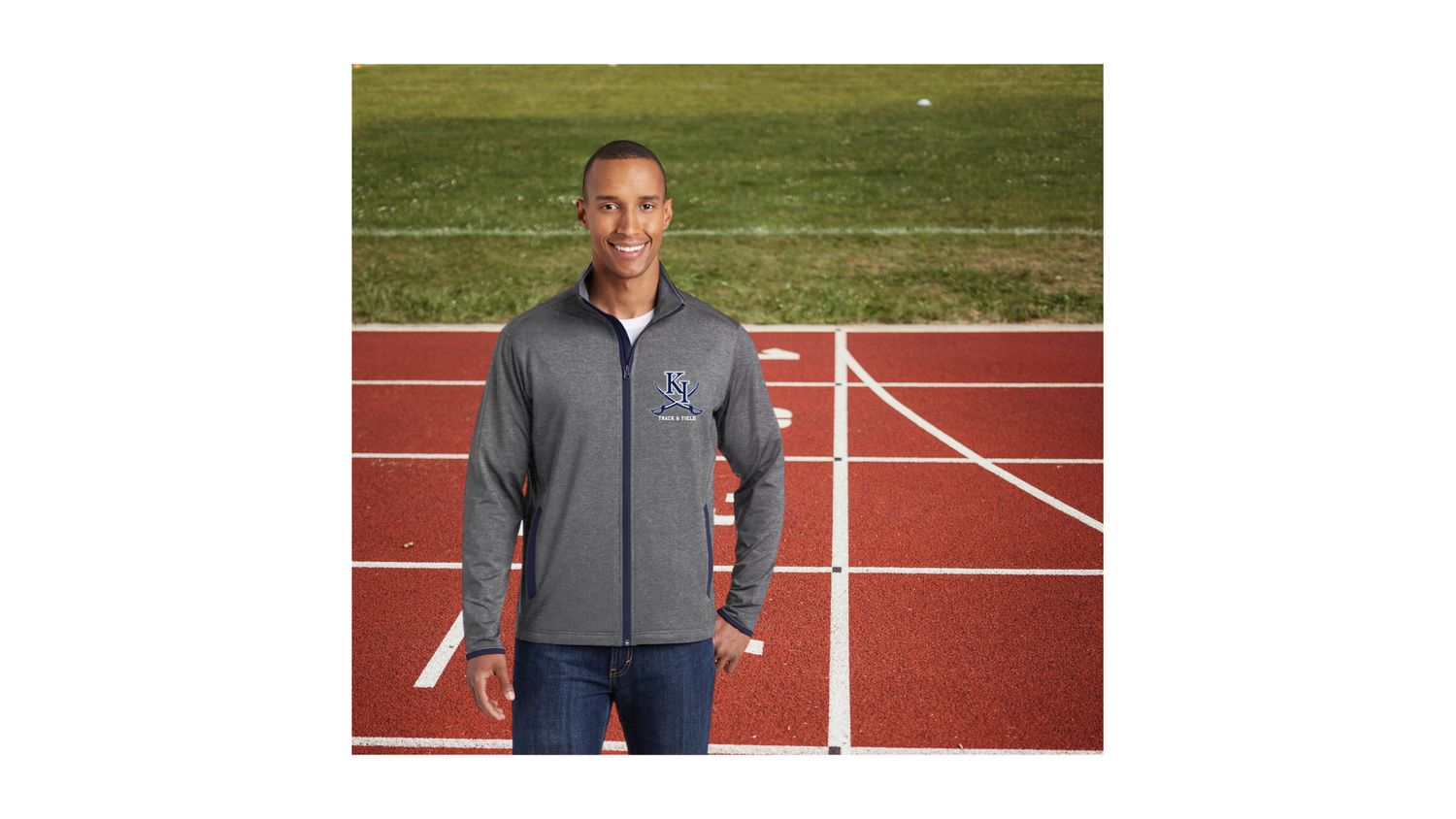 KI Sport Tek Full Zipper Fleece Embroidered Logo