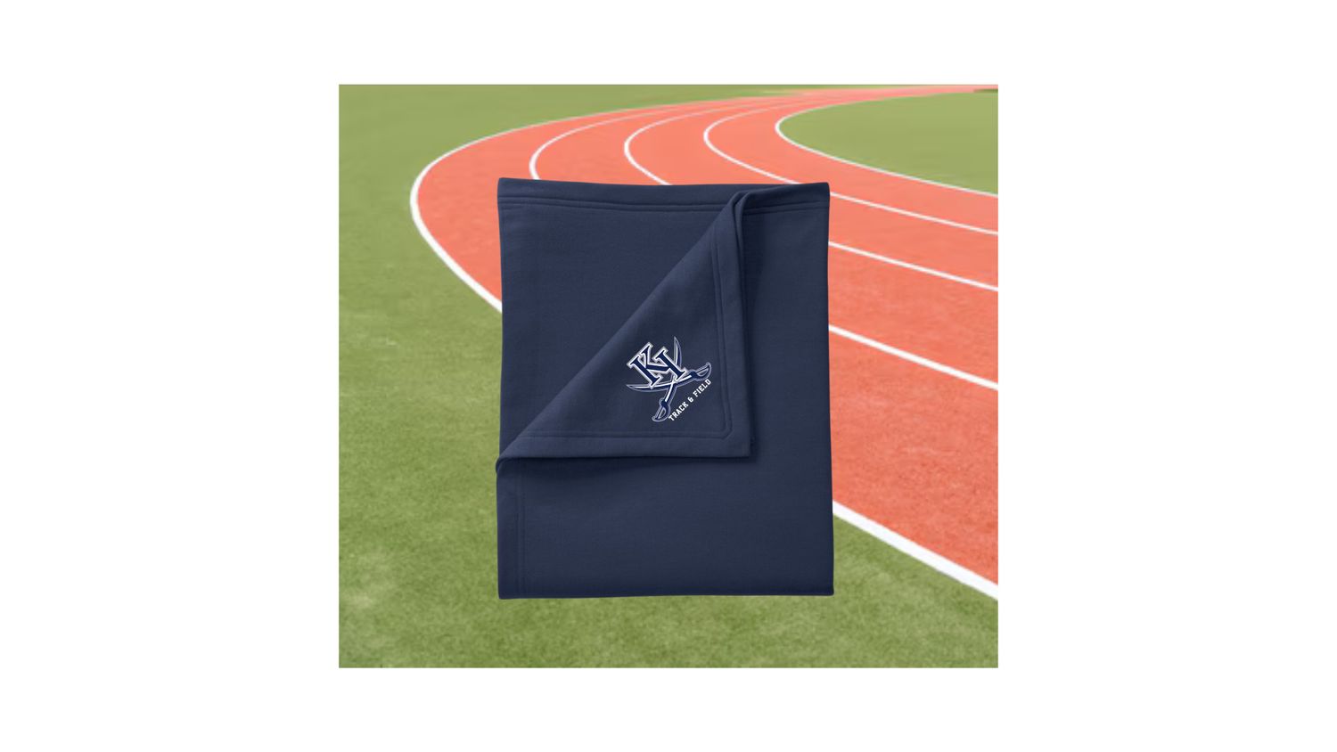 KI Navy Core Fleece Sweatshirt Blanket