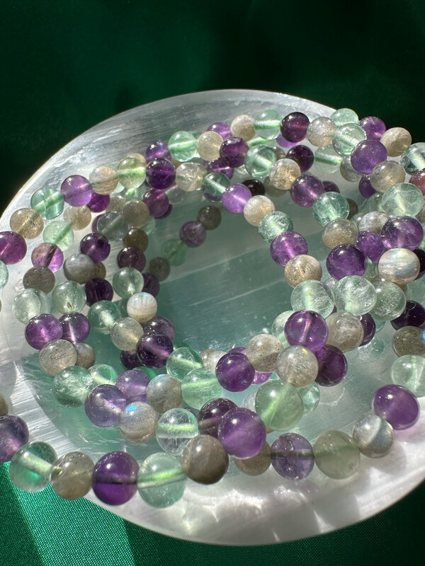 Crown Chakra 6mm 7.5” Bracelet