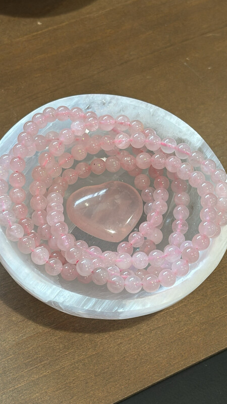 Rose Quartz 6mm 7.5” Bracelet