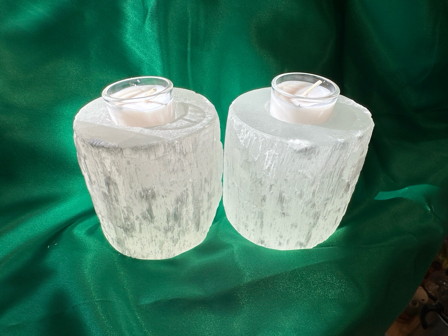 Selenite Candle Holders
