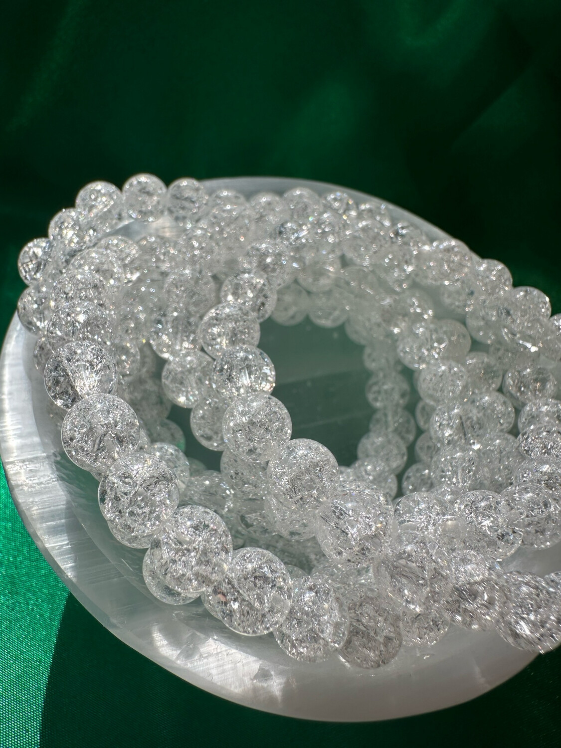 Fire And Ice Quartz 8mm 7.5” Bracelet