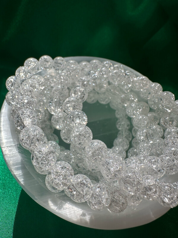 Fire And Ice Quartz 8mm 7.5” Bracelet