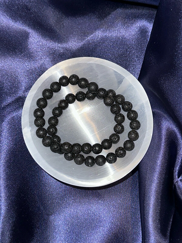 Lava Stone 6mm 7.5” Bracelet