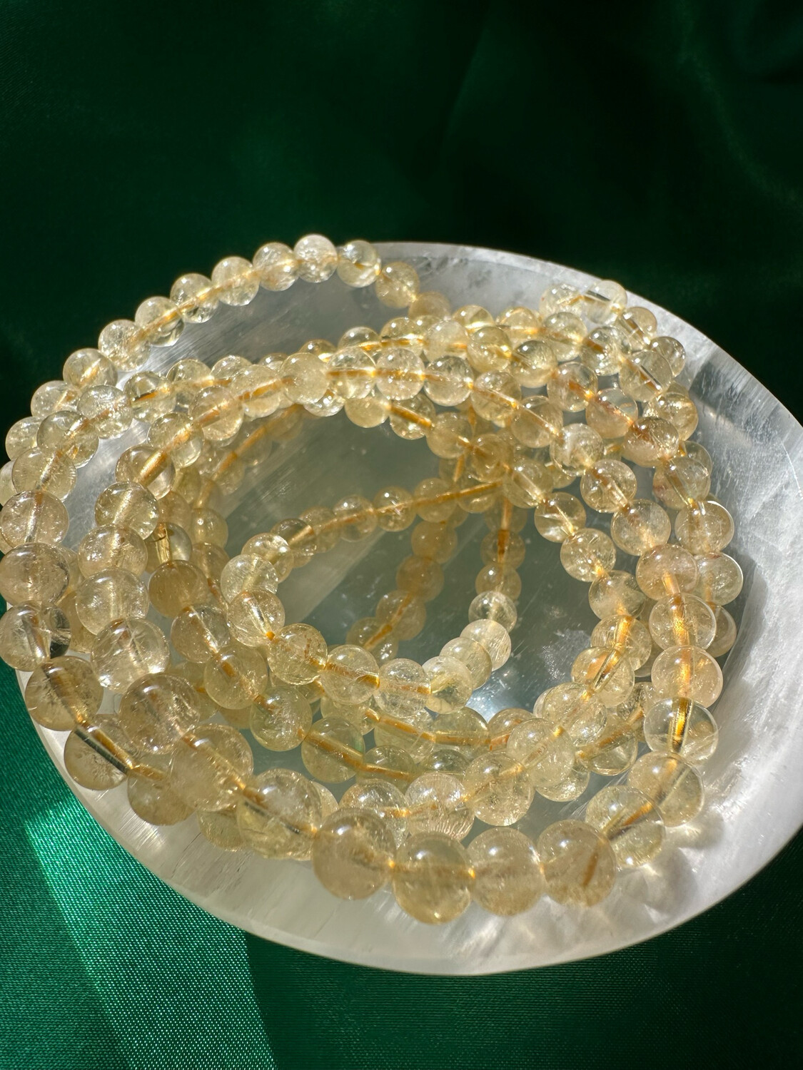 Citrine 6mm 7.5” Bracelet