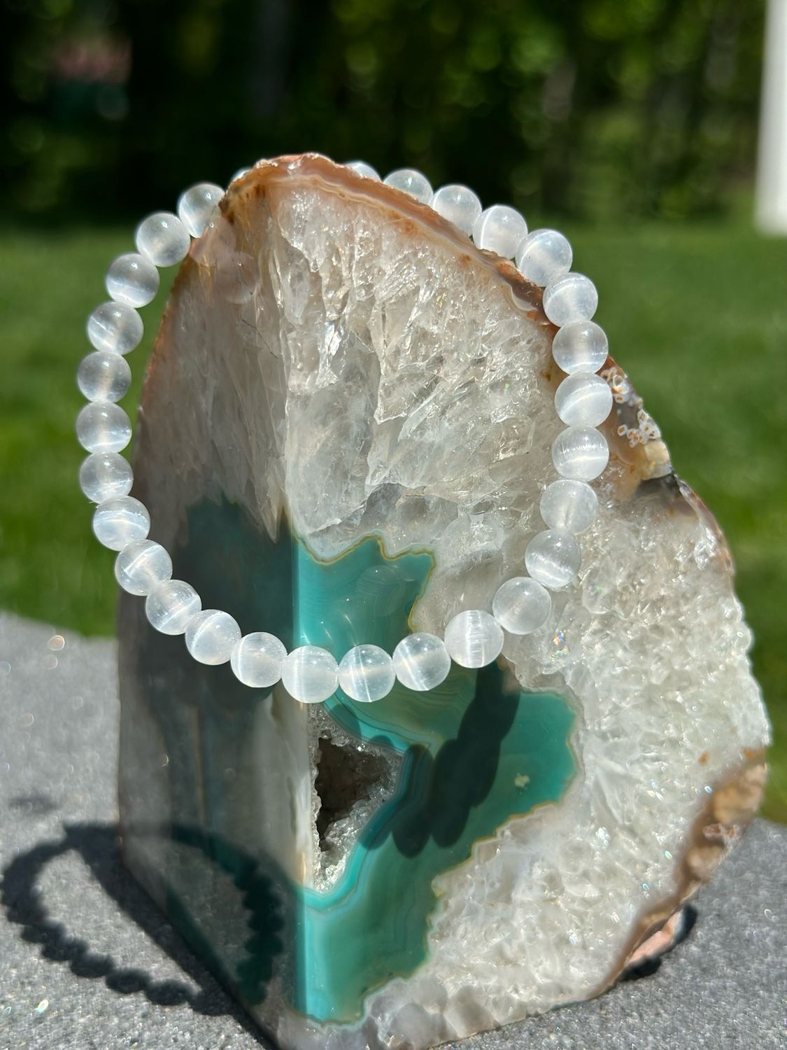 Selenite 6mm 7.5” Bracelet