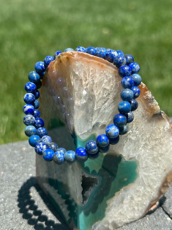 Lapis Lazuli 6mm 7.5” Bracelet