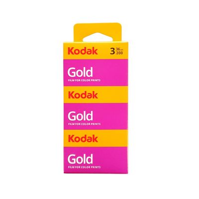 Kodak Gold 200 36exp 35mm Film - Triple Pack