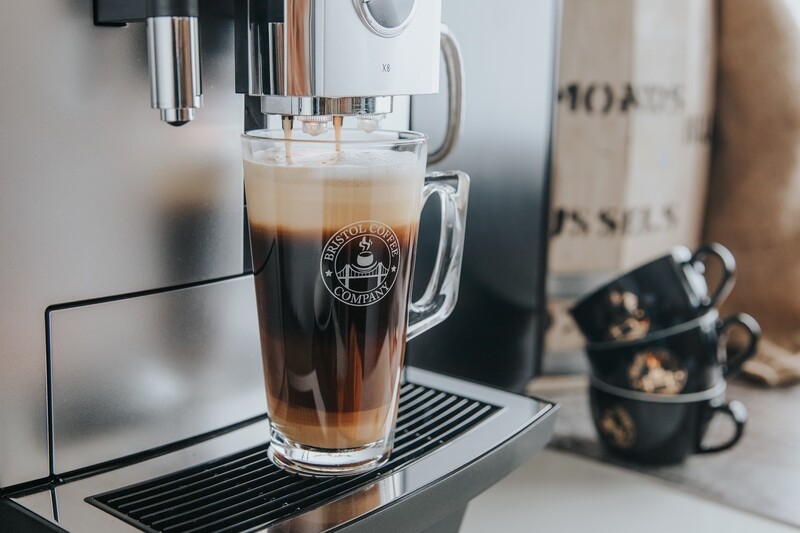 Bristol Coffee Company Branded Latte Glass