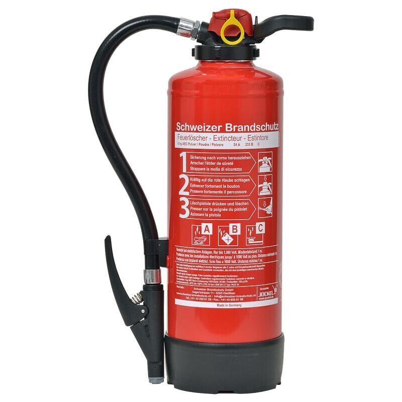 Pulver-Feuerlöscher 6 Kilo P6JXK34