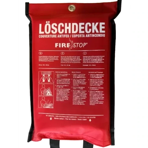Löschdecke 120x180cm in PVC-Beutel