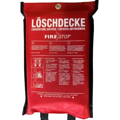 Löschdecke 120x180cm in PVC-Beutel