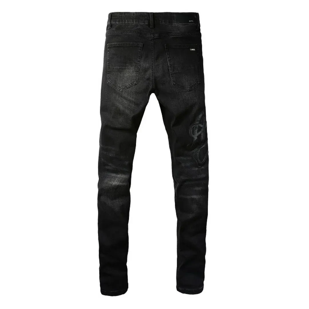 AMIRI TRIPLE BLACK LOGO JEANS