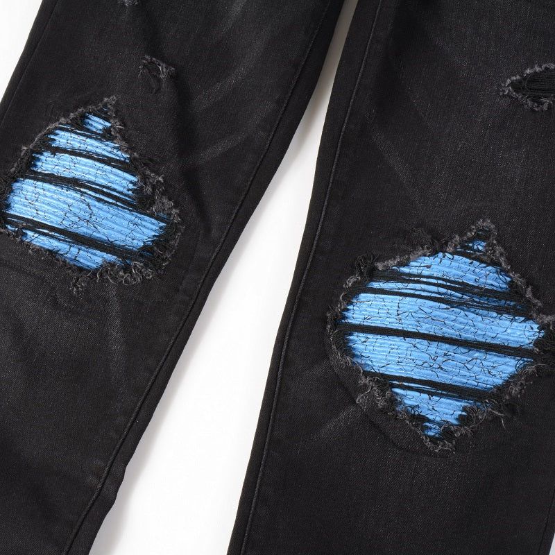 AMIRI BLUE GRADIENT BLACK JEANS
