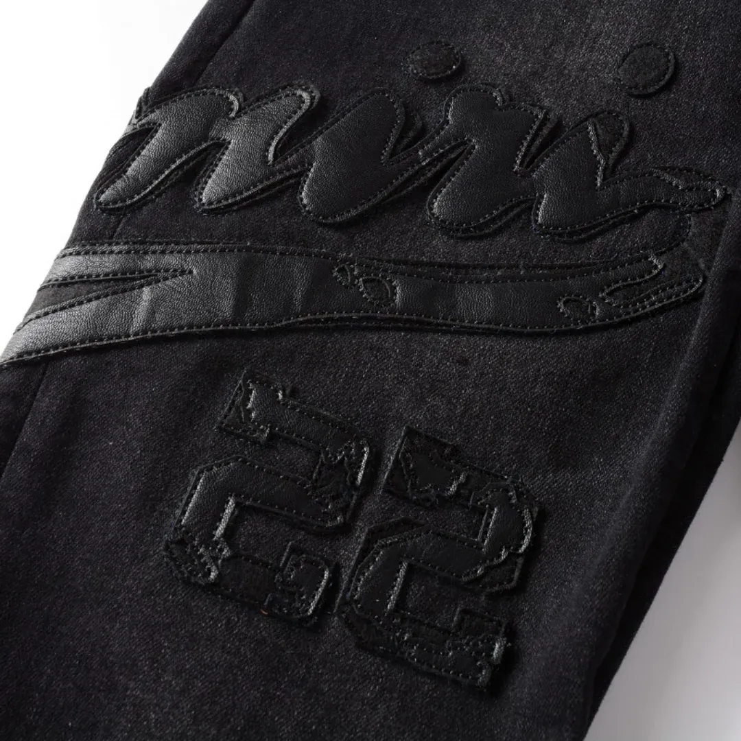 AMIRI TRIPLE BLACK LOGO JEANS