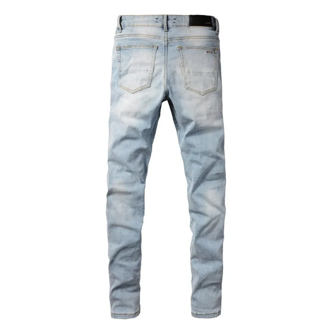AMIRI BLACK PATCH BLUE JEANS