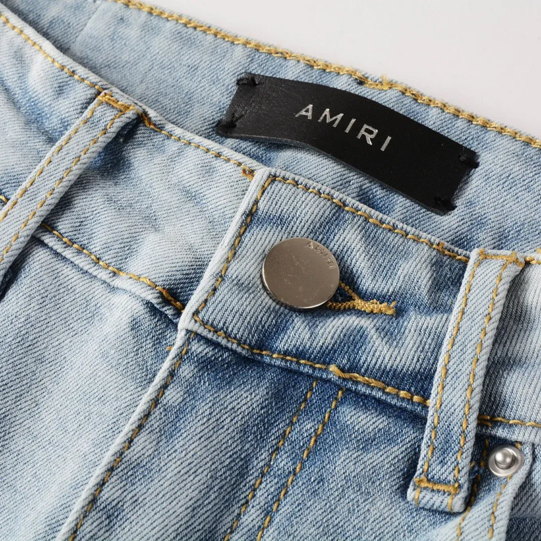 AMIRI BLACK PATCH BLUE JEANS
