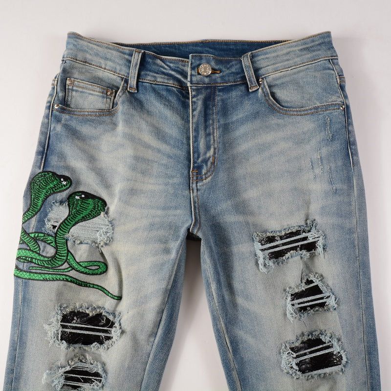 AMIRI SNAKE BLUE JEANS