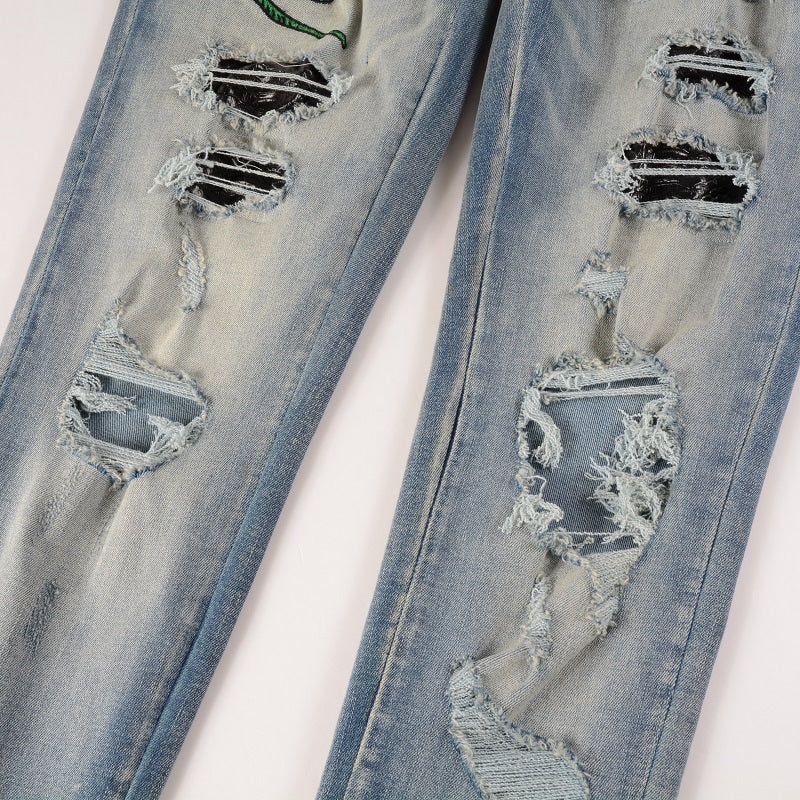 AMIRI SNAKE BLUE JEANS