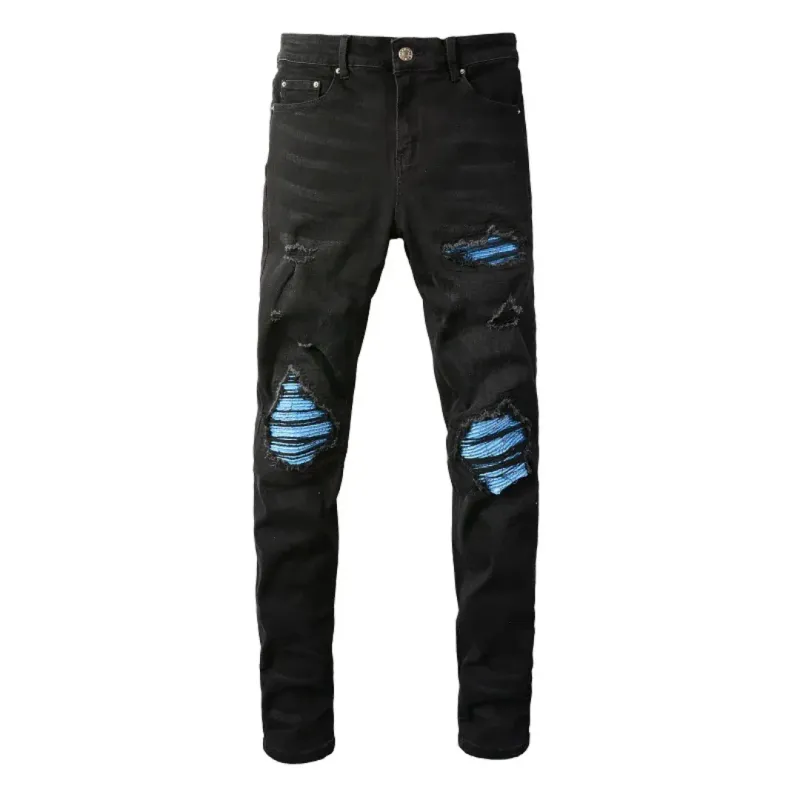 AM BLUE GRADIENT BLACK JEANS