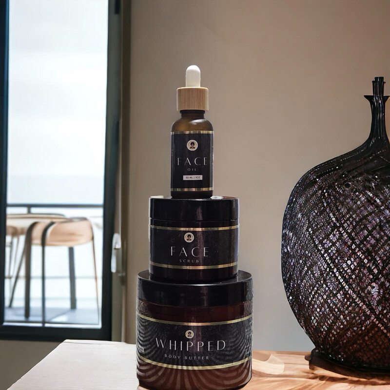 Whipped Body Butter, Face Scrab &amp; Face Oil