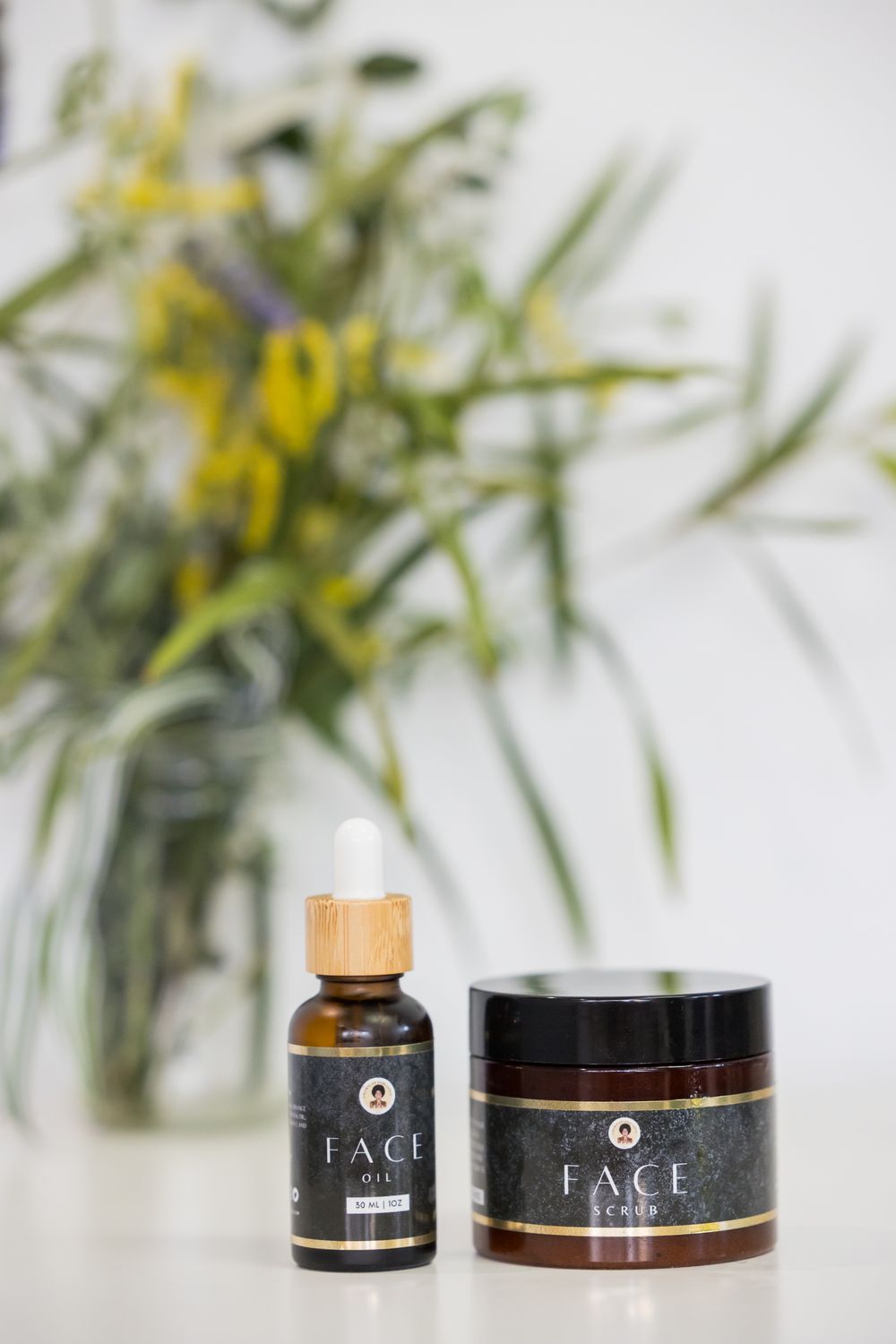 Face Scrub &amp; Face Oil Set. Supper glow combo